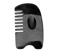 Beavorty 1pièce Peigne De Massage Corne Naturelle Peigne à Cheveux Portable Et Filles Prévention Perte De Cheveux Dents Couleur Noire