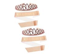 Beavorty 2 Ensembles 60 60E Anniversaire Cadeau D'Anniversaire Féminin Fournitures De Ceinture D'Anniversaire 60 Et Fabuleux Cadeau D'Anniversaire 1963 Pour Les Femmes Fournitures De Fête