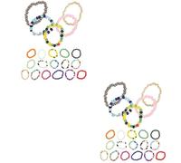 Beavorty 2 Ensembles Anneau De Perles De Riz Coloré Perles Anneaux Femmes Bague Pour Femme Anneaux De Perles Pour Les Filles Bague Femme Filles Anneaux Perlé 21 Pièces * 2