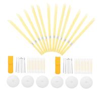 Beavorty 2 ensembles Kit Bougies Auriculaires Aromathérapie avec Disques de Protection et -tiges Nettoyage Cire Oreille Sûr et Pratique pour Soins à Domicile Lot
