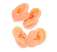 Beavorty 2 Paires Modèles Oreille Silicone Souple Réaliste Gauche et Droite Flexible pour Pratique Piercing Affichage Bijoux Enseignement Acupuncture