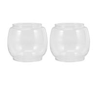 Beavorty 2 Pièces Abat-Jour Kérosène Remplacement du Verre De La Lampe-tempête Lampes à Pétrole Globe De Lampe-tempête en Verre Fournitures De Kérosène Nostalgie Un Pilier