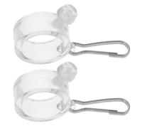 Beavorty 2 Pièces Anneau de Fixation pour Drapeau avec Crochet en PC et Acier Inoxydable, Clips Anti-enroulement Réglables pour Mât de Drapeau, Installation Sécurisée pour Murs Extérieurs