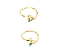 Beavorty 2 Pièces Bague Réglable Ouverte Zodiac Femme Zircon Scintillant Anneau Ajustable pour Couples Élégant pour et Occasions Spéciales