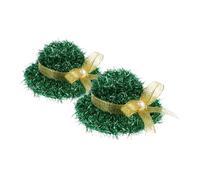 Beavorty 2 Pièces Coiffure De La Fête Irlandaise Accessoires De Cheveux Pour Le Festival Accessoires De Cheveux Pour Filles Petits Chapeaux Verts Trèfle Petit Pâté Décoration Plastique