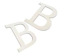 Beavorty 2 Pièces Lettre en Bois B 12 Pouces, Lettre Murale Décorative Beige, Bois Brut, à Peindre Soi-même, Installation Facile, pour Décoration Murale et Fête