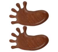 Beavorty 2 Pièces Massageur Plantaire en Bois pour Seniors, Forme Pied, Finition Lisse et Ponçage Fin, pour Usage Rapide et Thérapie Manuelle au Bureau ou Espace de Travail