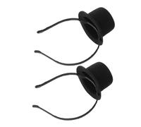 Beavorty 2 Pièces Mini Top Hat Headband Lightweight Flapper Party Accessory For Roaring Cosplay And Vintage Events Fit Celebration Hat