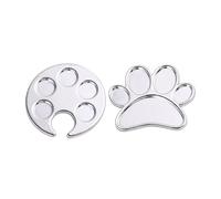 Beavorty 2 pièces Palette Manucure Argent pour Mélange Couleurs Ongles Plateau Doux et Léger Support Création Nail Art et Présentation Décorative pour Femme et Salon