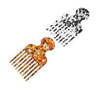 Beavorty 2 pièces Peigne Afro Acétate Coloré Démêlant et Coiffant Antistatique pour Cheveux Bouclés Tresses Perruques Usage Professionnel et