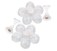 Beavorty 2 Pièces Plateau à ongles Nail porte-ongles pour peindre les ongles plateau de presentation ongles en gel base de pratique de support d'ongle support de peinture à ongles Plastique