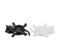 Beavorty 2 pièces Plateaux à Bijoux Céramique Chat Plateau à Bagues Créatif et Fonctionnel Organiseur pour Colliers Bracelets Anneaux Rangement pour Coiffeuse Décor Maison Élégant et