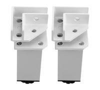 Beavorty 2 Pièces Serrage Clips en Alliage D'aluminium Blanc pour Panneaux de Verre et Carrelage, Fixation Stable Hauteur Réglable 18mm, pour Accessoires Salle de Bain et Environnements