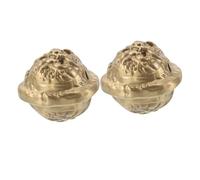 Beavorty 2 Pièces Solid Brass Walnut Hand Exercise Balls For Seniors Hand Massage Fitness Balls For Finger Strengthening And Joint Flexibility Training