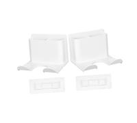 Beavorty 2 Pièces Support De Sèche-cheveux Organisateur De Plate-forme De Sèche-cheveux Étagère De Sèche-cheveux Murale Support Mural De Sèche-linge Étagère Sèche-cheveux Blanche Plastique