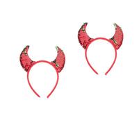 Beavorty 2 Pièces Tête Halloween Réglable avec de Diable Rouges Tête Cosplay pour Fêtes Costumées et Carnaval