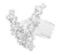 Beavorty 2 Pièces Wedding Headpiece Comb Rhinestone Flower Bridal Hair Accessories For Brides Secure Multi-tooth Design Comfortable All-day Wear