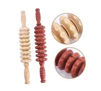 Beavorty 2 Pièces Wooden Body Massager With Non-slip Handles Rotary Bear Rollers For Muscle Massage And Shaping Handheld Roller For Back Legs And Belly Therapy