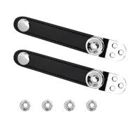 Beavorty 2 Sangles de Fixation pour Soufflet D'accordéon en Métal Noir Double Couche, Extension 8,2 Cm, Accessoires pour Accordéon, Courroies Robustes pour Instruments de Musique, Lot de 2