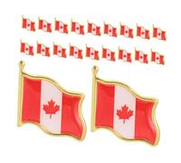 Beavorty 20 Pièces Broche d'érable canadien de broches de remplacement épingles à chapeau en métal accessoires de costume pour hommes goupille de drapeau insigne de revers le fer rouge