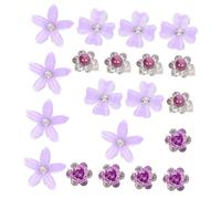 Beavorty 20 Pièces Mini Flower Hair Clips Vintage Design Small Barrettes For Braids And Secure Hold Daily Wear
