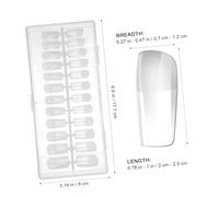 Beavorty 240pièces Faux Ongles Carrés Transparents Conseils Entraînement Conseils Extension Ongles Longs Préformés