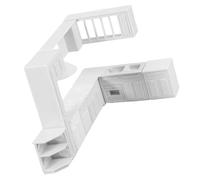 Beavorty 25 Lavabo, Cuisinière et Meuble en Plastique Blanc, Décoration Maison de Poupée Réaliste pour Salon de Jeux et Collection