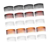 Beavorty 25 pièces Peignes à Cheveux Plastique Multifonctions Peignes Larges Dents pour Massage Chevelu Résistance à Usure et Confort de Prise Assortiment Noir Transparent Café Jaune et