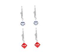 Beavorty 2paires Boucle Oreille Clé Pendante Personnalisée Boucle Oreille Lettres Longue Clé Pendante