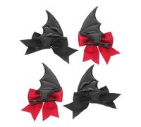 Beavorty 2paires Cornes De Démon Et Pinces à Cheveux Ailes De Chauve-souris Barrettes Pour Halloween Accessoires De Coiffure Décoratifs Adaptés Au Cosplay Et Au Bricolage Diy
