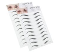 Beavorty 2Pcs Autocollants 3D Faux Faciles Transferts De Sourcils Artificiels Humains Brun Foncé Maquillage Sourcils Pour Mannequin Autocollants De Tatouage Rasoir Brun Noir