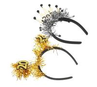 Beavorty 2pièces Bandeau Pour Réveillon Du Nouvel An Avec Étoiles Pailletées Bijoux De Fête Pour Femmes Coiffe De Soirée