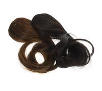 Beavorty 2pièces Lot de Franges Bouclées pour Perruque Longue Postiches Frange pour Cheveux Foncé Marron