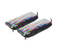 Beavorty 2pièces Lot de Petites Trousses De Maquillage à Paillettes Et Filles pour Ranger Cosmétiques Articles De Toilette Écouteurs Et Câbles De Données