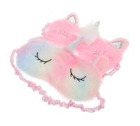 Beavorty 2pièces Masque De Sommeil Licorne Douce Peluche Lot De Cache-yeux Animaux Mignons Bandeau De Nuit Arc-ciel Couvre-yeux Pour Filles Et Garçon Fille
