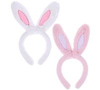 Beavorty 2pièces Oreilles De Lapin Serre-tête Peluche Lot De Accessoire De Coiffure Pour Femme Oreilles De Lapin Adorable Bandeau De Cheveux