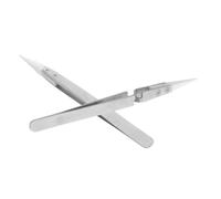 Beavorty 2pièces Outils de Manucure et Nail Art Lot de Pinces à Épiler Inversée Métal avec Embout Céramique pour Modelage des Ongles et Création de Bijoux