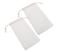 Beavorty 2pièces Sac à Bijoux Toile avec Cordon De Serrage Pochette pour Bijoux Fête Petit Sac pour Femme Matériel Sachet De Mousseline Fait Main