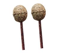 Beavorty 2pièces Sucette à Herbe à Chat pour Mastication Jouet Dentaire Bois Balle à Herbe à Chat pour Prévenir Les Maladies des Gencives Adaptée aux Petits et Moyens