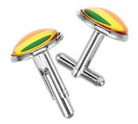 Beavorty 3 Paires Boutons de Manchette Arc-en-Ciel Lui Chemises Smoking Bras Boutons de Manchette pour Hommes Boutons de Manchette Chemise Homme Cuff Sinks pour Les Hommes Alliage de Zinc