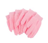 Beavorty 3 Paires pour frotter le laveur à cinq doigts tabliers noirs purs extincteurs généraux Mitaines exfoliant peaux mortes exfoliants pour peaux mortes nylon rose