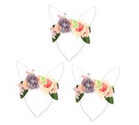Beavorty 3 Pièces Bandeau De Pâques Accessoire De Cheveux De Fille De Fleur Robes Pour Filles Frotter Sur Les Transferts Pour L'Artisanat Costumes De Filles Bandeau De Filles Oreilles De