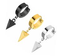 Beavorty 3 Pièces Boucles Oreilles Punk Unisexes de Design Vintage pour Couples et Amateurs de Hip Hop
