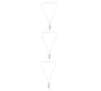 Beavorty 3 Pièces Collier Pendentif Croix Stéthoscope Argenté pour Infirmières et Médecins et Confortable Étudiant Médecine et de Santé