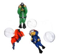 Beavorty 3 Pièces Décor Flottant D’Aquarium Plongeur, Résine PVC | Aquariums D’eau Douce et Nano Bacs, Lignes Invisibles, Balles Flottantes, Montage Simple