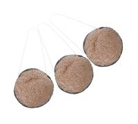Beavorty 3 Pièces Éponges Visage Exfoliantes Nettoyage Profond et Graine de Noix Éliminateur de Maquillage Réutilisable pour Soins Peau