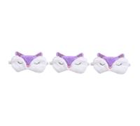 Beavorty 3 Pièces Masque pour les yeux de renard blanc correctif patch yeux bandeau yeux ombres à paupières cache-oeil masque pour les yeux de voyage adulte le fard à paupières Aveugle