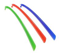 Beavorty 3 Pièces Outils de Chaussage Plastique pour Seniors et Femmes Enceintes Élévateur de Chaussures avec Design Ergonomique Orange Vert Bleu