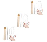 Beavorty 3 Pièces Palette Plateau De Mélange De Fond De Teint Acrylique Se Maquiller Applicateurs De Maquillage Plat Nail Art Avec Spatule Mascara Coloré Manucure Trousse Acier Inoxydable
