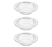 Beavorty 3 Pièces Plaque de Remplacement en Verre pour Fondant Parfumé, Plateau Réutilisable Facile à Nettoyer, Forme Chapeau Profond pour Brûleur de Cire Parfumée